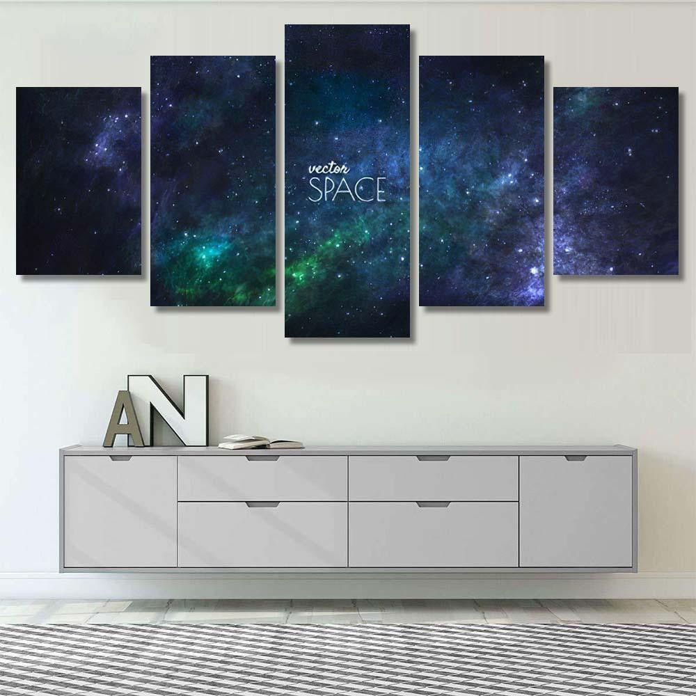 Space Galaxy Background Nebula Stardust Bright 1 Galaxy Sky and Space Multi Piece Panel Canvas Home Decor Housewarming Gift Ideas Poster Canvas Gallery Prints