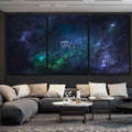 Space Galaxy Background Nebula Stardust Bright 1 Galaxy Sky and Space Multi Piece Panel Canvas Home Decor Housewarming Gift Ideas Poster Canvas Gallery Prints