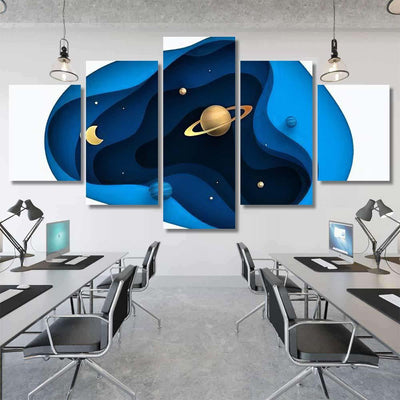 Paper Art Space Shuttle Launch Sky Galaxy Sky and Space Multi Piece Panel Canvas Home Decor Housewarming Gift Ideas Poster Canvas Gallery Prints