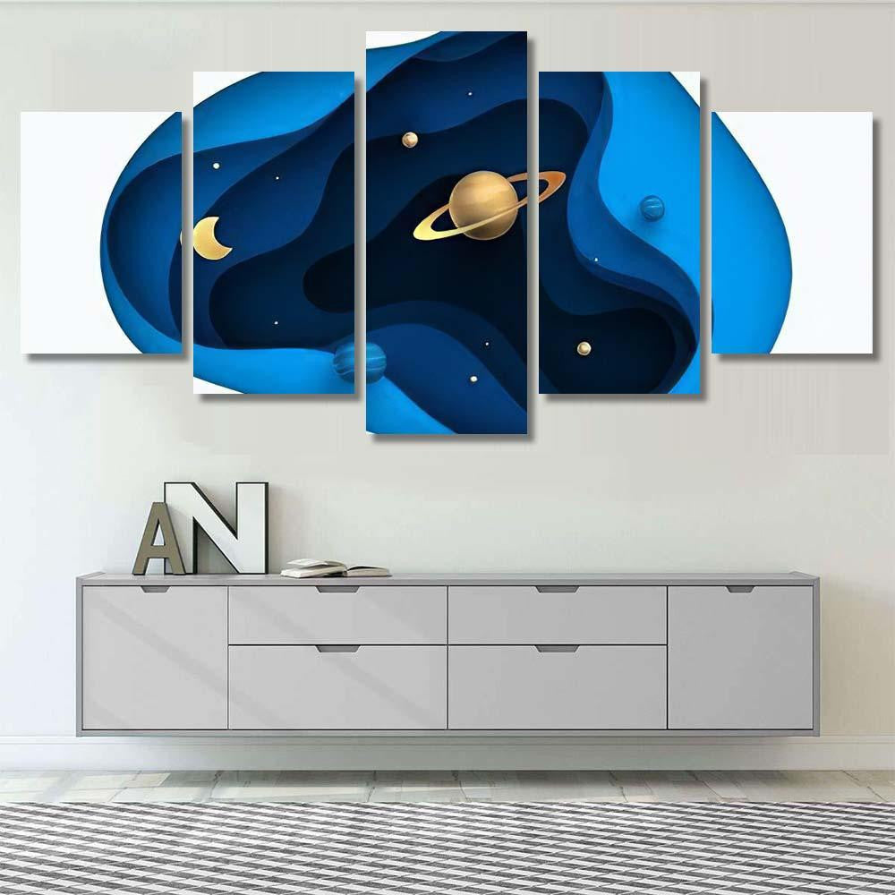 Paper Art Space Shuttle Launch Sky Galaxy Sky and Space Multi Piece Panel Canvas Home Decor Housewarming Gift Ideas Poster Canvas Gallery Prints