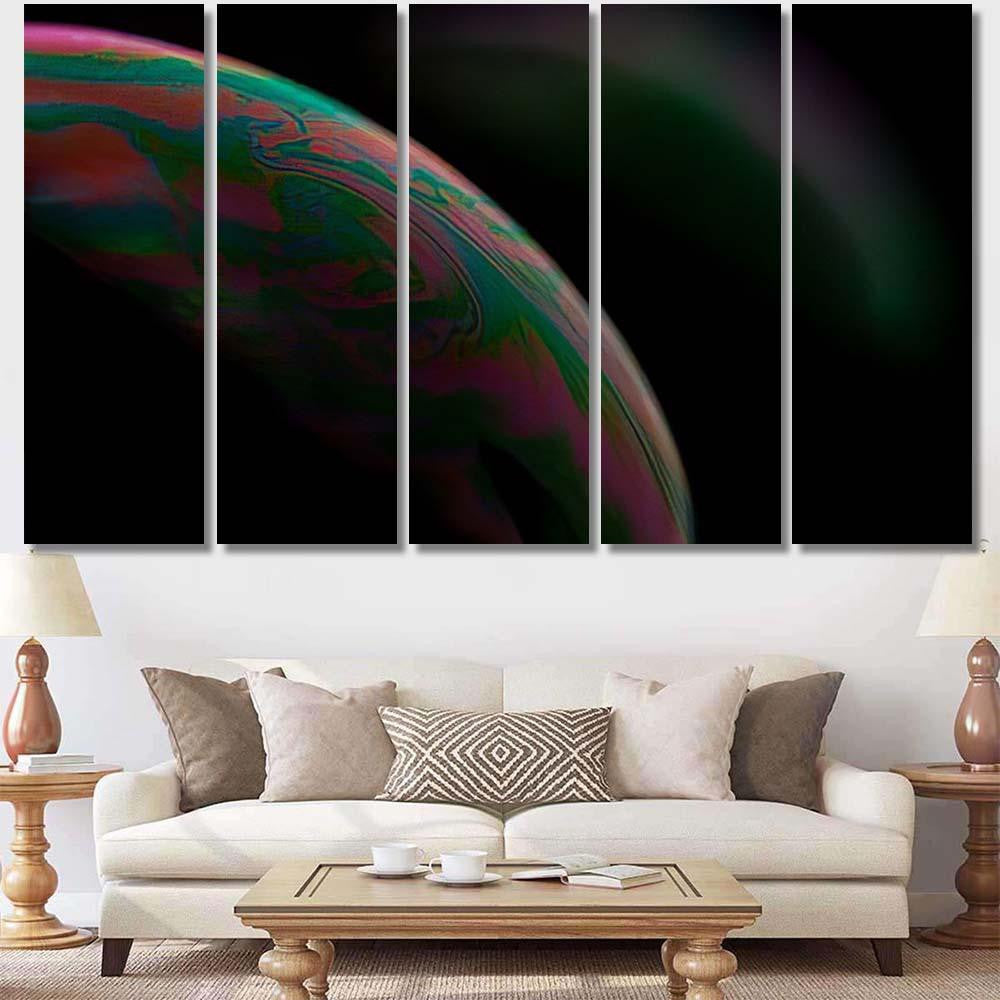 Psychedelic Abstract Planet Soap Bubble Light 14 Galaxy Sky and Space Multi Piece Panel Canvas Home Decor Housewarming Gift Ideas Poster Canvas Gallery Prints