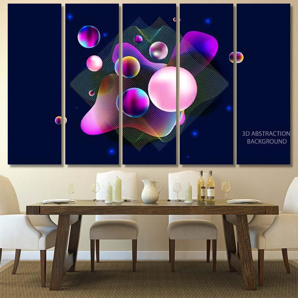 Multicolored Space Galaxy Glow Fantasy Magic Galaxy Sky and Space Multi Piece Panel Canvas Home Decor Housewarming Gift Ideas Poster Canvas Gallery Prints