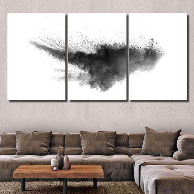 Particles Charcoal On White Backgroundabstract Powder 1  1 Galaxy Sky and Space Multi Piece Panel Canvas Home Decor Housewarming Gift Ideas Poster Canvas Gallery Prints
