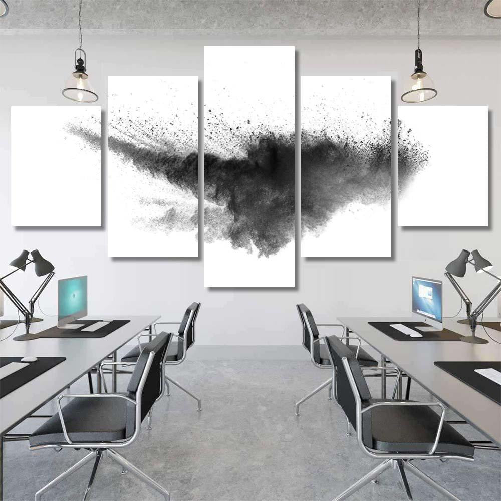 Particles Charcoal On White Backgroundabstract Powder 1  1 Galaxy Sky and Space Multi Piece Panel Canvas Home Decor Housewarming Gift Ideas Poster Canvas Gallery Prints