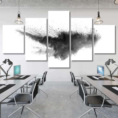 Particles Charcoal On White Backgroundabstract Powder 1  1 Galaxy Sky and Space Multi Piece Panel Canvas Home Decor Housewarming Gift Ideas Poster Canvas Gallery Prints
