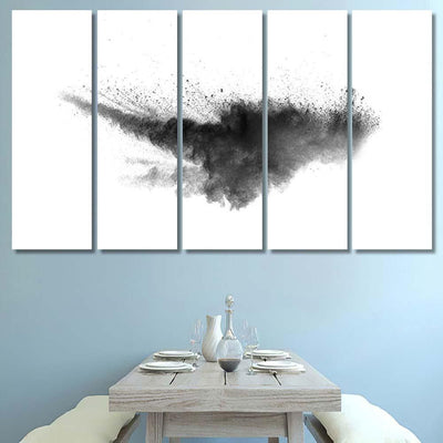 Particles Charcoal On White Backgroundabstract Powder 1  1 Galaxy Sky and Space Multi Piece Panel Canvas Home Decor Housewarming Gift Ideas Poster Canvas Gallery Prints