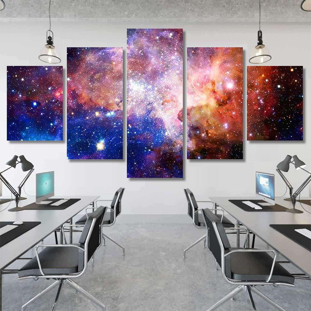 Nebula Galaxies Deep Space Elements This 2  1 Galaxy Sky and Space Multi Piece Panel Canvas Home Decor Housewarming Gift Ideas Poster Canvas Gallery Prints