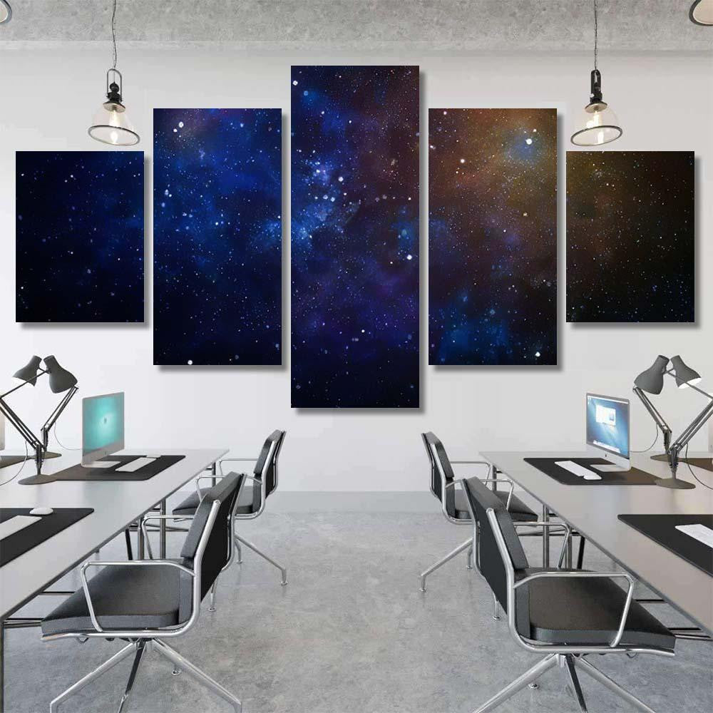 New Large Panoramic Looking Into Deep 1 Galaxy Sky and Space Multi Piece Panel Canvas Home Decor Housewarming Gift Ideas Poster Canvas Gallery Prints