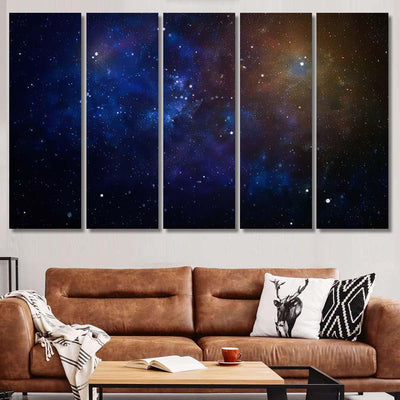 New Large Panoramic Looking Into Deep 1 Galaxy Sky and Space Multi Piece Panel Canvas Home Decor Housewarming Gift Ideas Poster Canvas Gallery Prints