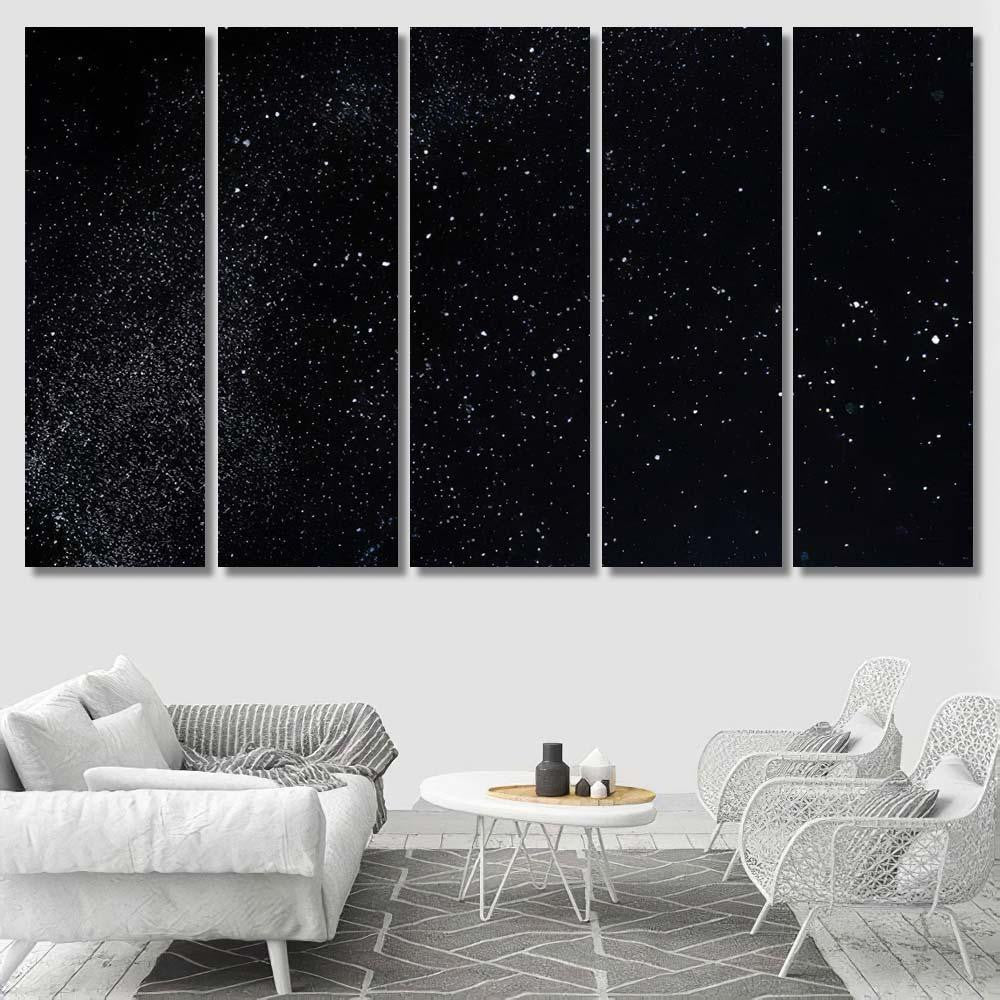Powder Explosion On Black Background Abstract 1 Galaxy Sky and Space Multi Piece Panel Canvas Home Decor Housewarming Gift Ideas Poster Canvas Gallery Prints