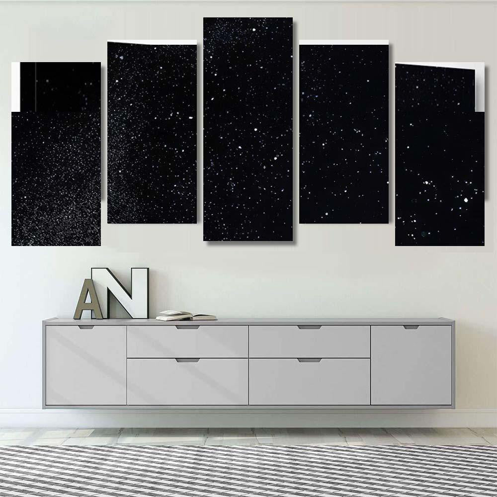 Powder Explosion On Black Background Abstract 1 Galaxy Sky and Space Multi Piece Panel Canvas Home Decor Housewarming Gift Ideas Poster Canvas Gallery Prints