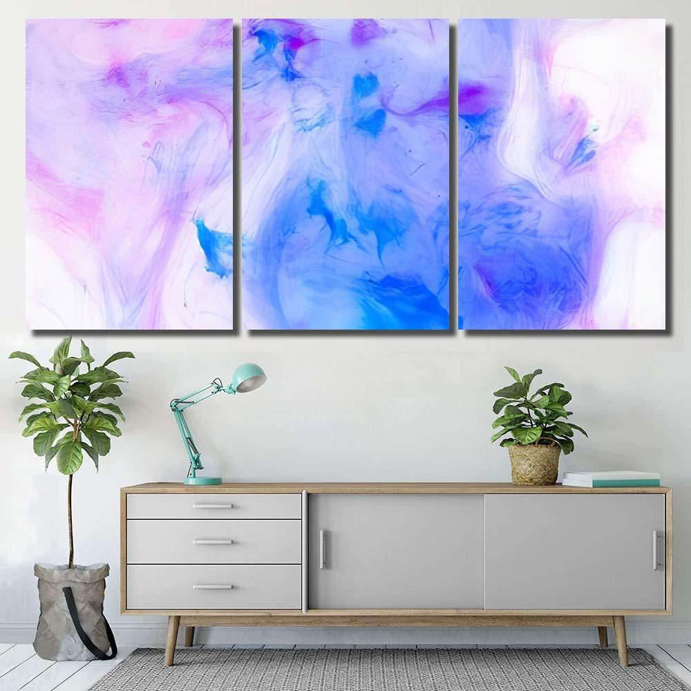 Marble Ink Texture Pastel Pink Mint Galaxy Sky and Space Multi Piece Panel Canvas Home Decor Housewarming Gift Ideas Poster Canvas Gallery Prints