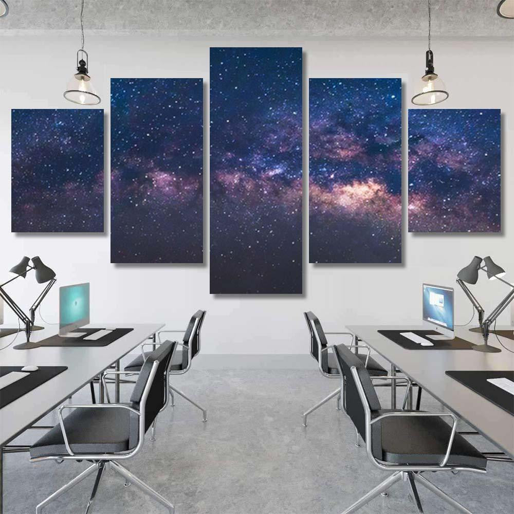 Panorama View Universe Space Shot Milky 1 Galaxy Sky and Space Multi Piece Panel Canvas Home Decor Housewarming Gift Ideas Poster Canvas Gallery Prints