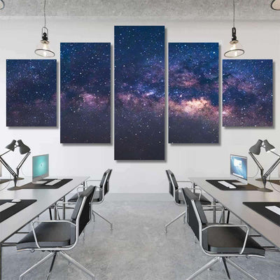Panorama View Universe Space Shot Milky 1 Galaxy Sky and Space Multi Piece Panel Canvas Home Decor Housewarming Gift Ideas Poster Canvas Gallery Prints