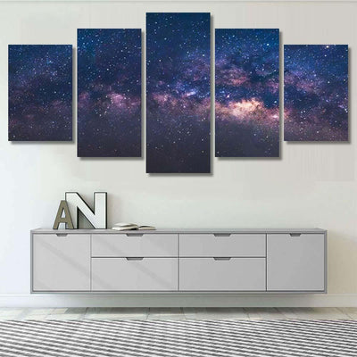 Panorama View Universe Space Shot Milky 1 Galaxy Sky and Space Multi Piece Panel Canvas Home Decor Housewarming Gift Ideas Poster Canvas Gallery Prints