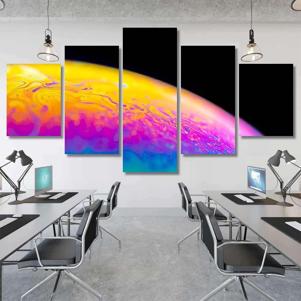 Psychedelic Abstract Planet Soap Bubble Light 28 Galaxy Sky and Space Multi Piece Panel Canvas Home Decor Housewarming Gift Ideas Poster Canvas Gallery Prints