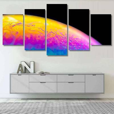 Psychedelic Abstract Planet Soap Bubble Light 28 Galaxy Sky and Space Multi Piece Panel Canvas Home Decor Housewarming Gift Ideas Poster Canvas Gallery Prints