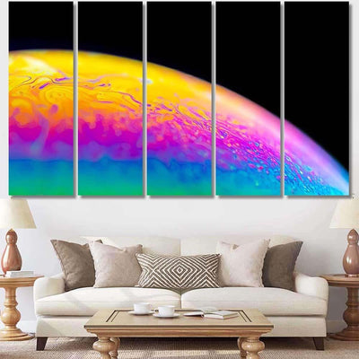 Psychedelic Abstract Planet Soap Bubble Light 28 Galaxy Sky and Space Multi Piece Panel Canvas Home Decor Housewarming Gift Ideas Poster Canvas Gallery Prints