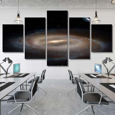 Milky Way Barred Spiral Galaxy On Galaxy Sky and Space Multi Piece Panel Canvas Home Decor Housewarming Gift Ideas Poster Canvas Gallery Prints