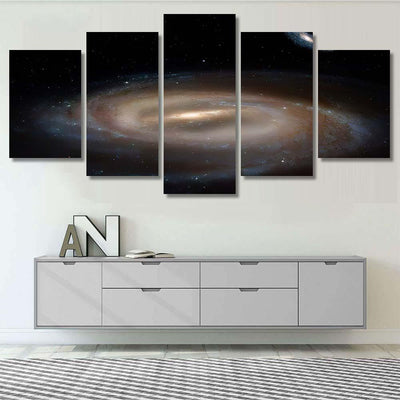 Milky Way Barred Spiral Galaxy On Galaxy Sky and Space Multi Piece Panel Canvas Home Decor Housewarming Gift Ideas Poster Canvas Gallery Prints