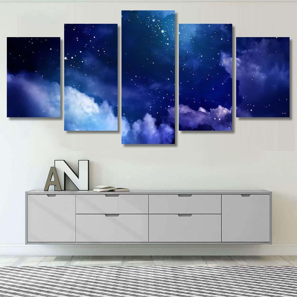 Stars Night Sky 3 1 Galaxy Sky and Space Multi Piece Panel Canvas Home Decor Housewarming Gift Ideas Poster Canvas Gallery Prints