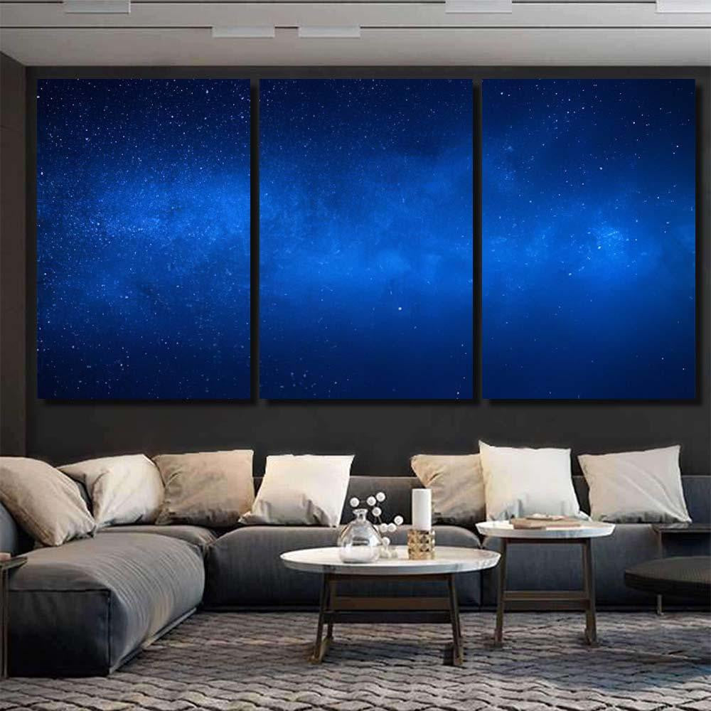 Stars Galaxies Views Night Sky Galaxy Sky and Space Multi Piece Panel Canvas Home Decor Housewarming Gift Ideas Poster Canvas Gallery Prints