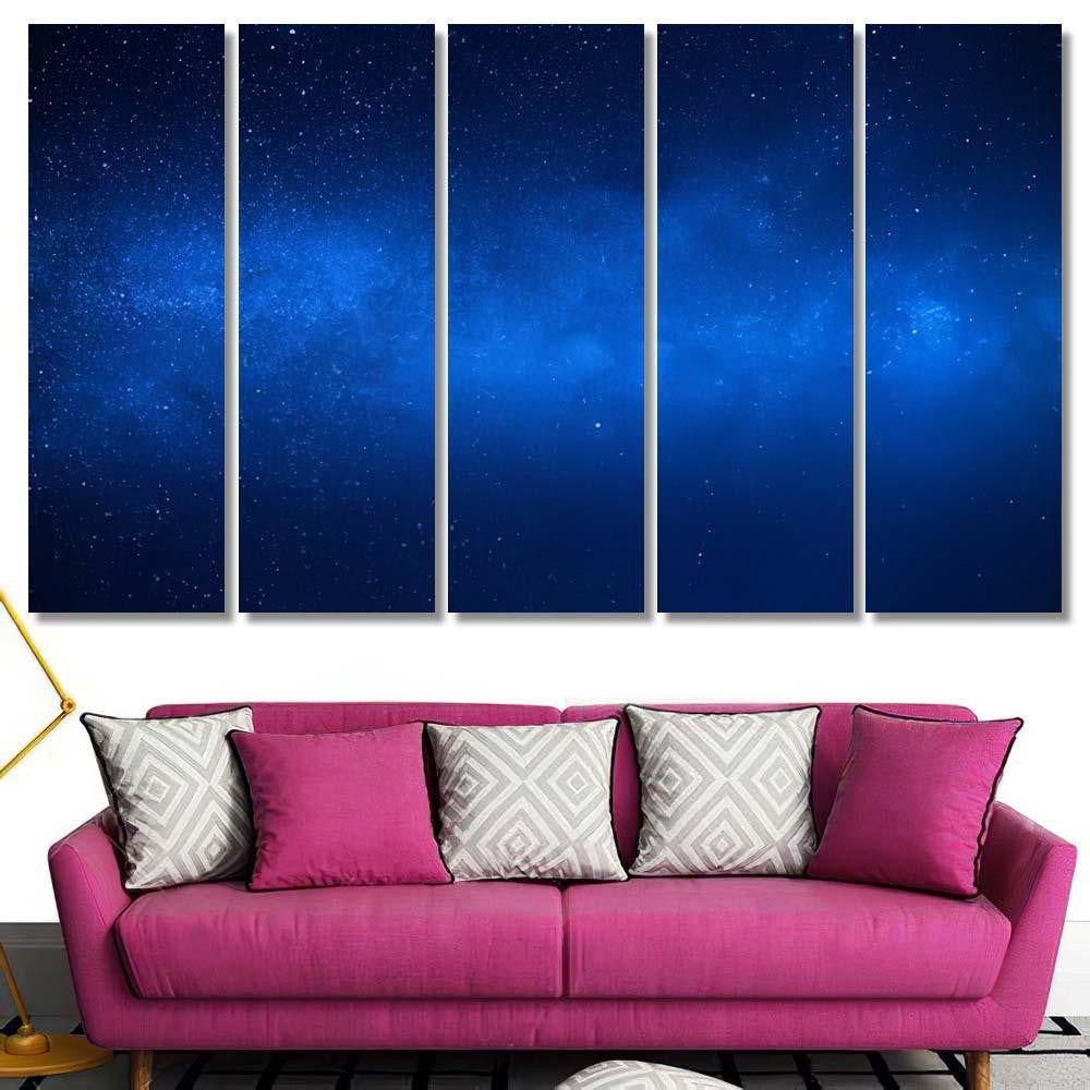 Stars Galaxies Views Night Sky Galaxy Sky and Space Multi Piece Panel Canvas Home Decor Housewarming Gift Ideas Poster Canvas Gallery Prints
