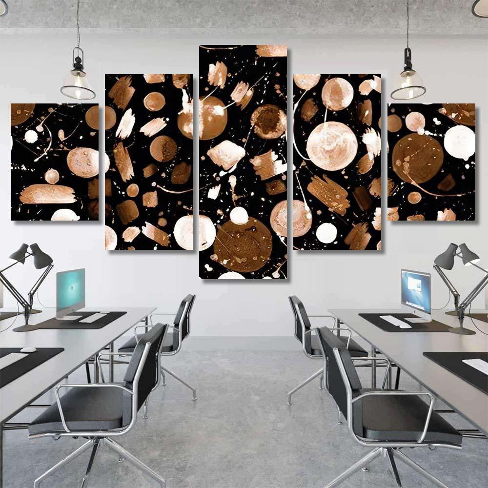 Hand Abstract Watercolor Galaxy Planets 4 Galaxy Sky and Space Multi Piece Panel Canvas Home Decor Housewarming Gift Ideas Poster Canvas Gallery Prints