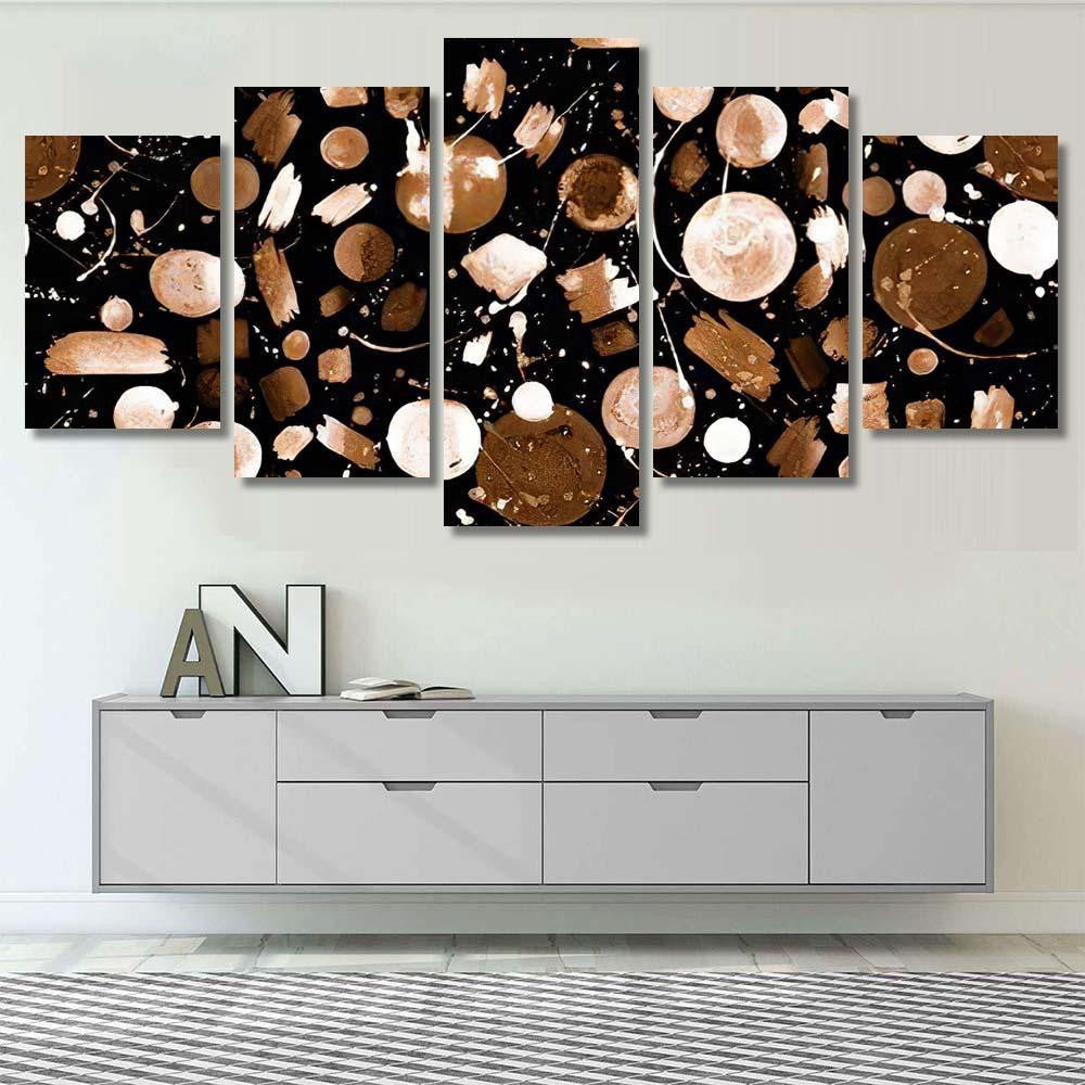 Hand Abstract Watercolor Galaxy Planets 4 Galaxy Sky and Space Multi Piece Panel Canvas Home Decor Housewarming Gift Ideas Poster Canvas Gallery Prints