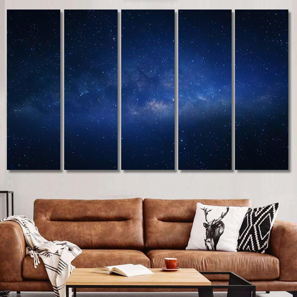 Milky Way Galaxy Stars Space Dust 15 1 Galaxy Sky and Space Multi Piece Panel Canvas Home Decor Housewarming Gift Ideas Poster Canvas Gallery Prints