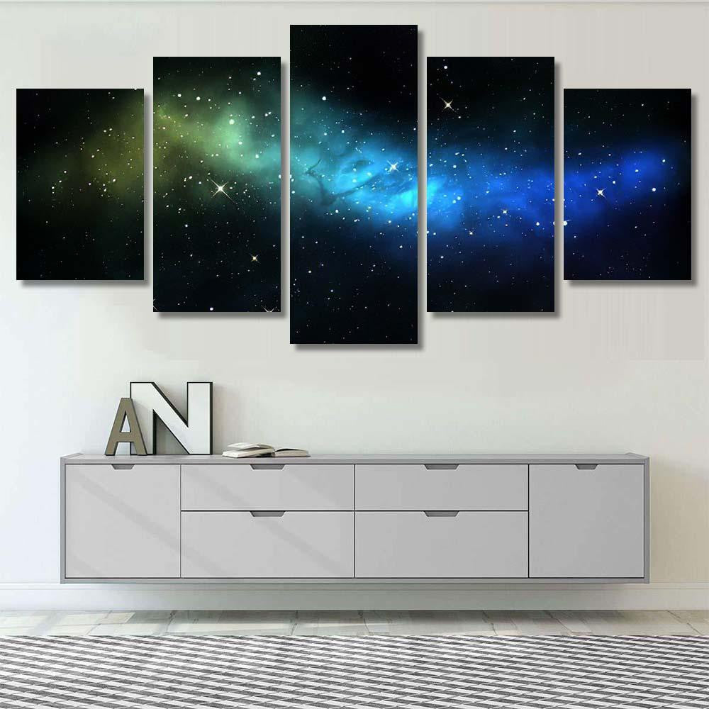 Milky Way White Stars Space Background Galaxy Sky and Space Multi Piece Panel Canvas Home Decor Housewarming Gift Ideas Poster Canvas Gallery Prints