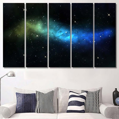 Milky Way White Stars Space Background Galaxy Sky and Space Multi Piece Panel Canvas Home Decor Housewarming Gift Ideas Poster Canvas Gallery Prints