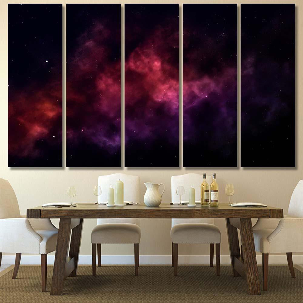 Space Background Fantastic Outer View Realistic 16 Galaxy Sky and Space Multi Piece Panel Canvas Home Decor Housewarming Gift Ideas Poster Canvas Gallery Prints