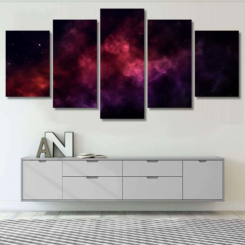 Space Background Fantastic Outer View Realistic 16 Galaxy Sky and Space Multi Piece Panel Canvas Home Decor Housewarming Gift Ideas Poster Canvas Gallery Prints