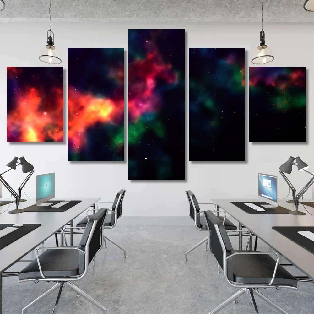 Space Background Fantastic Outer View Realistic 4 1 Galaxy Sky and Space Multi Piece Panel Canvas Home Decor Housewarming Gift Ideas Poster Canvas Gallery Prints