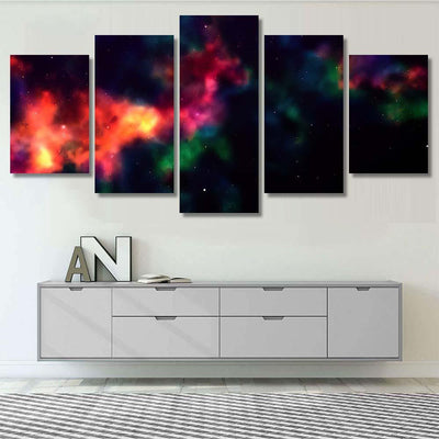 Space Background Fantastic Outer View Realistic 4 1 Galaxy Sky and Space Multi Piece Panel Canvas Home Decor Housewarming Gift Ideas Poster Canvas Gallery Prints
