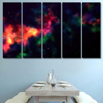 Space Background Fantastic Outer View Realistic 4 1 Galaxy Sky and Space Multi Piece Panel Canvas Home Decor Housewarming Gift Ideas Poster Canvas Gallery Prints