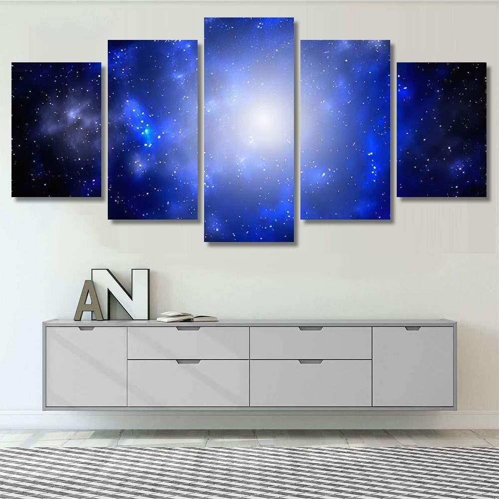 Space Background Stardust Shining Stars Realistic Galaxy Sky and Space Multi Piece Panel Canvas Home Decor Housewarming Gift Ideas Poster Canvas Gallery Prints