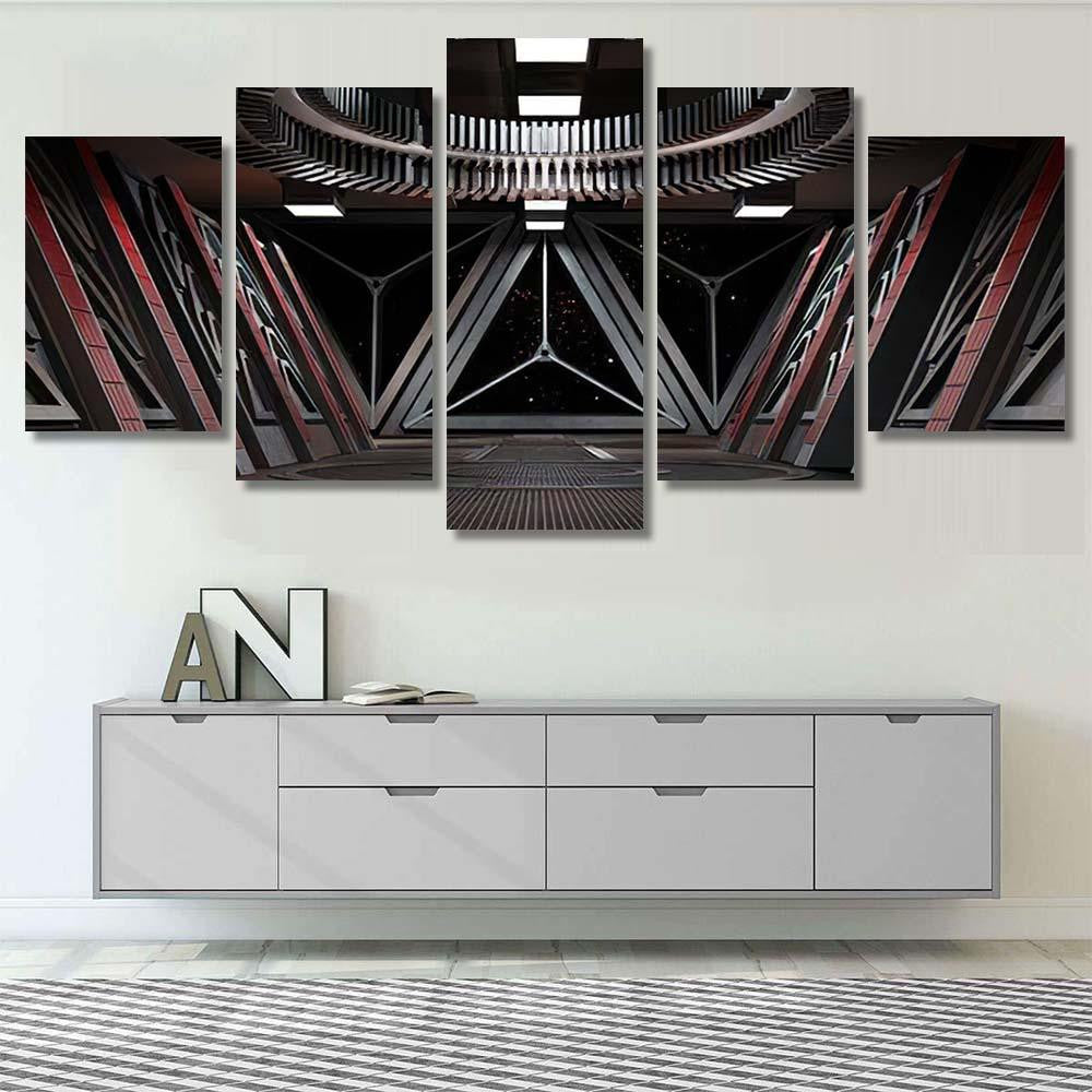 Sci Fi Corridor View Space Galaxy Galaxy Sky and Space Multi Piece Panel Canvas Home Decor Housewarming Gift Ideas Poster Canvas Gallery Prints