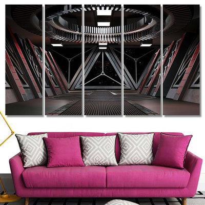 Sci Fi Corridor View Space Galaxy Galaxy Sky and Space Multi Piece Panel Canvas Home Decor Housewarming Gift Ideas Poster Canvas Gallery Prints