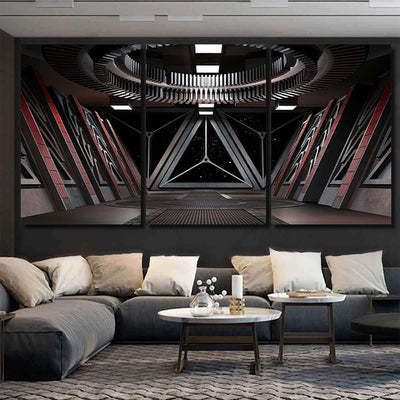 Sci Fi Corridor View Space Galaxy Galaxy Sky and Space Multi Piece Panel Canvas Home Decor Housewarming Gift Ideas Poster Canvas Gallery Prints