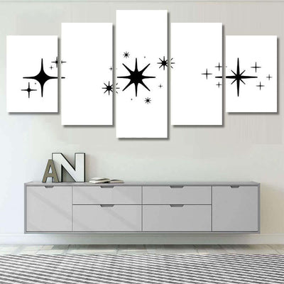 Pattern Stars Meteoroids Comets Asteroids Isolated Galaxy Sky and Space Multi Piece Panel Canvas Home Decor Housewarming Gift Ideas Poster Canvas Gallery Prints