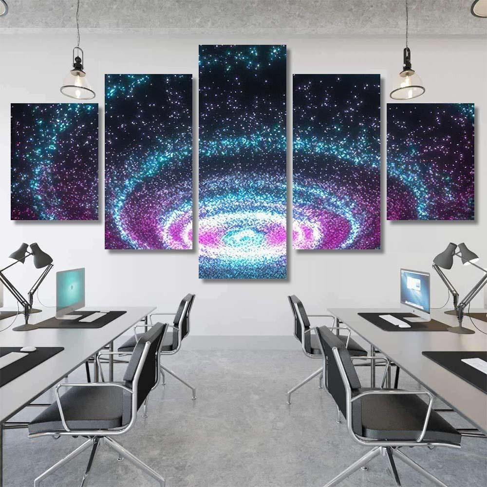 Glowing Particles Milky Way Galaxyexplosive Sparks3D Galaxy Sky and Space Multi Piece Panel Canvas Home Decor Housewarming Gift Ideas Poster Canvas Gallery Prints