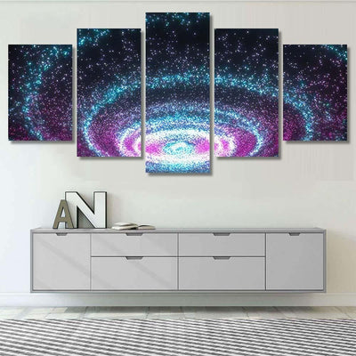 Glowing Particles Milky Way Galaxyexplosive Sparks3D Galaxy Sky and Space Multi Piece Panel Canvas Home Decor Housewarming Gift Ideas Poster Canvas Gallery Prints