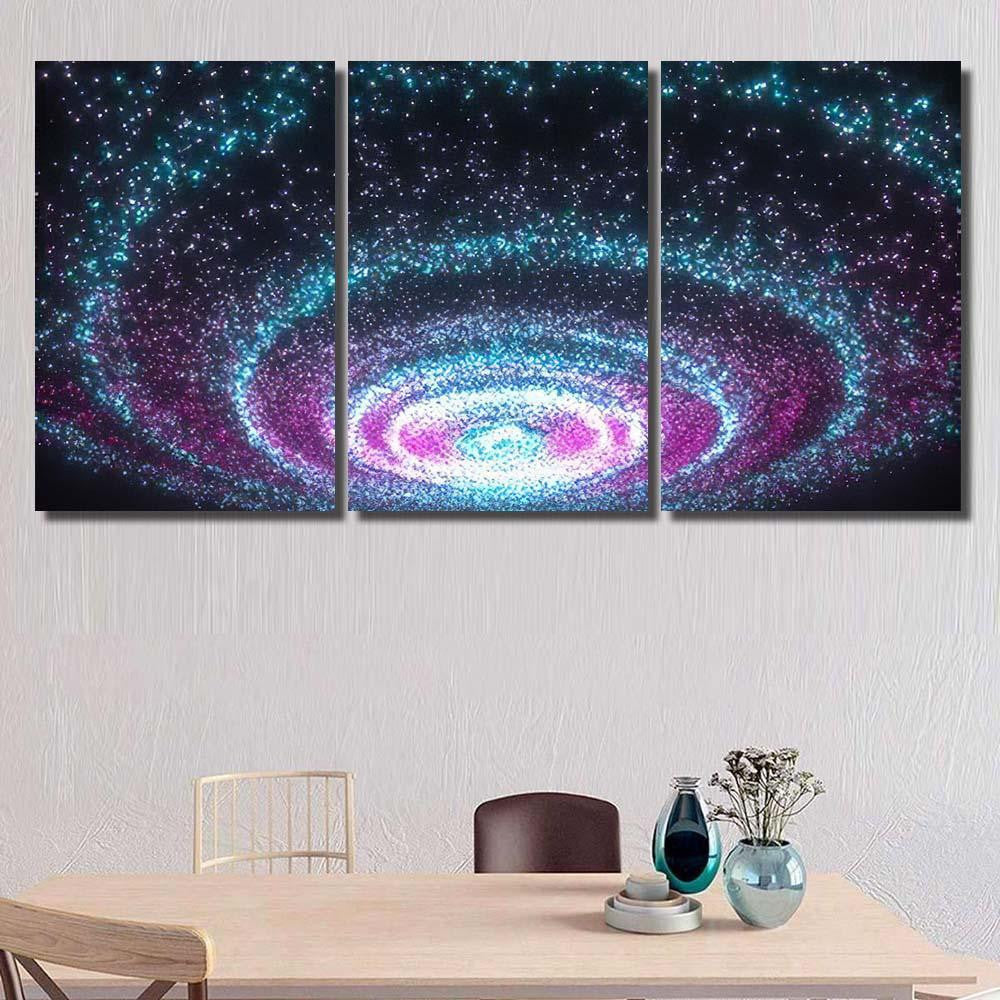 Glowing Particles Milky Way Galaxyexplosive Sparks3D Galaxy Sky and Space Multi Piece Panel Canvas Home Decor Housewarming Gift Ideas Poster Canvas Gallery Prints
