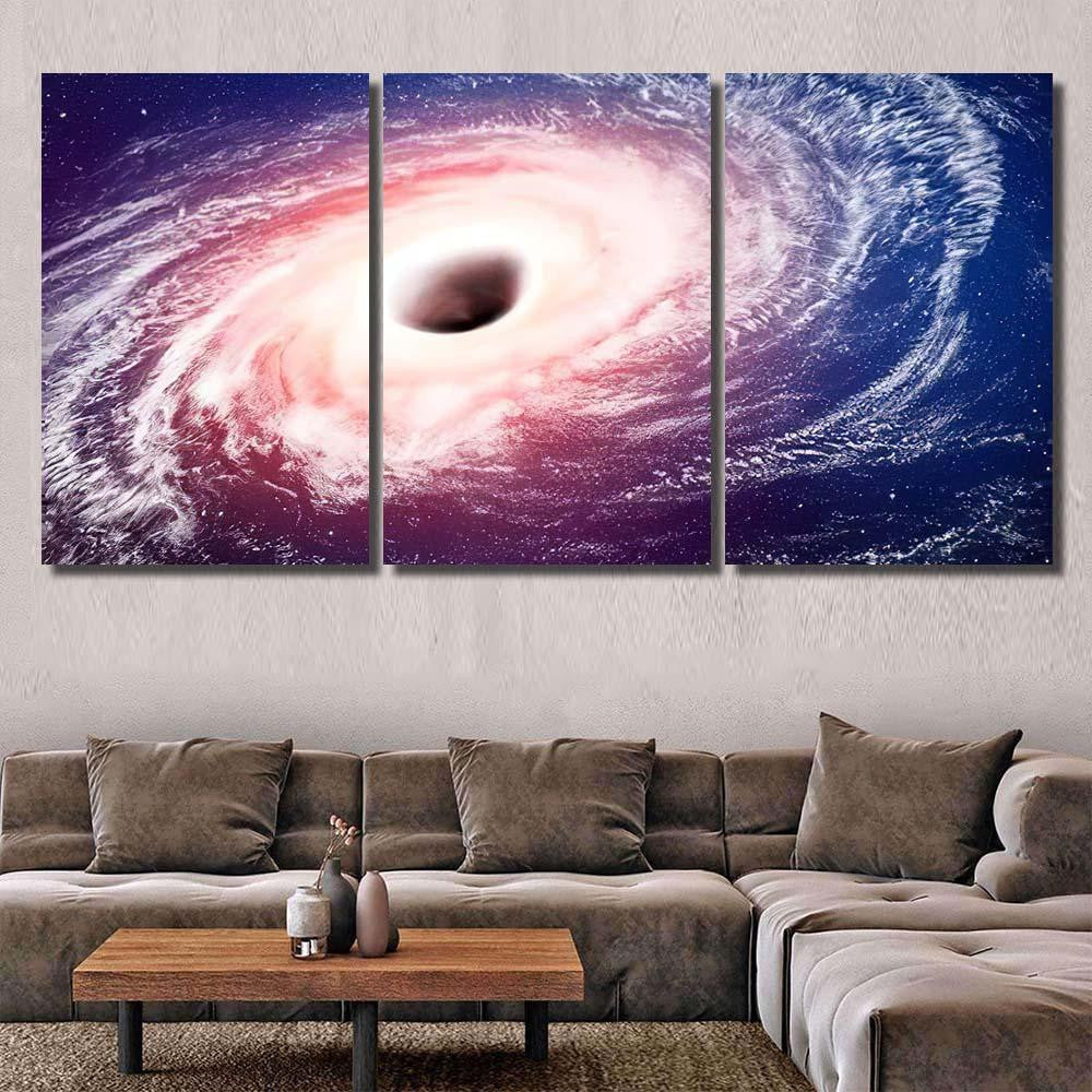 Hole Black Space Way Fiction Hydrogen 2 Galaxy Sky and Space Multi Piece Panel Canvas Home Decor Housewarming Gift Ideas Poster Canvas Gallery Prints
