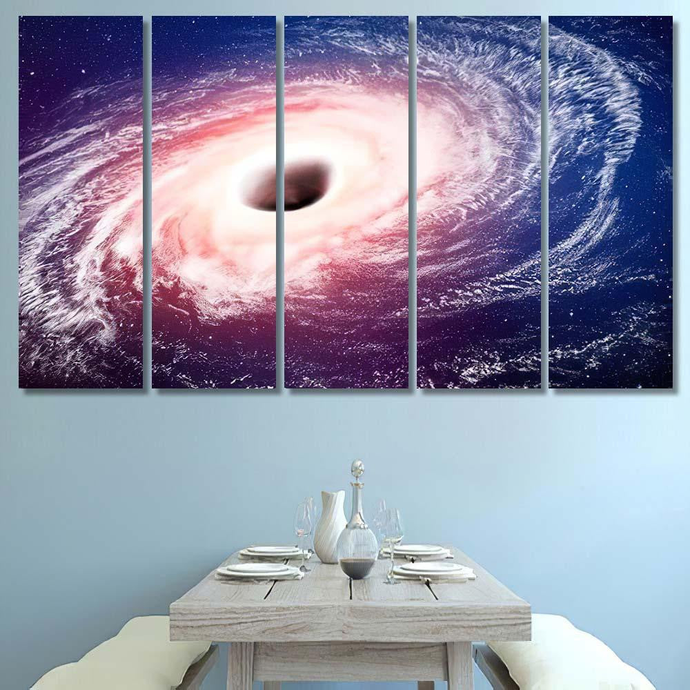 Hole Black Space Way Fiction Hydrogen 2 Galaxy Sky and Space Multi Piece Panel Canvas Home Decor Housewarming Gift Ideas Poster Canvas Gallery Prints