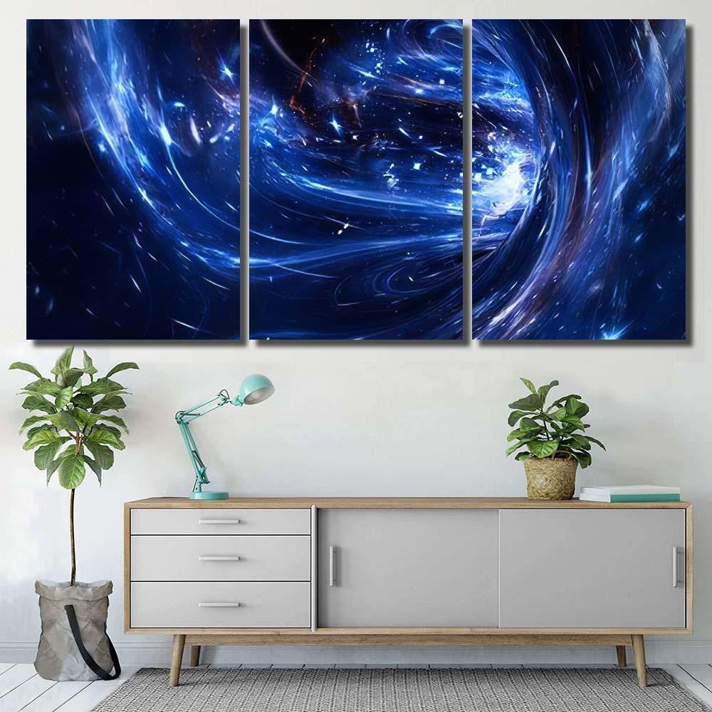 Somewhere Universe Space Landscape Curvature Spacetime Galaxy Sky and Space Multi Piece Panel Canvas Home Decor Housewarming Gift Ideas Poster Canvas Gallery Prints
