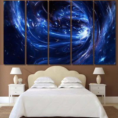 Somewhere Universe Space Landscape Curvature Spacetime Galaxy Sky and Space Multi Piece Panel Canvas Home Decor Housewarming Gift Ideas Poster Canvas Gallery Prints