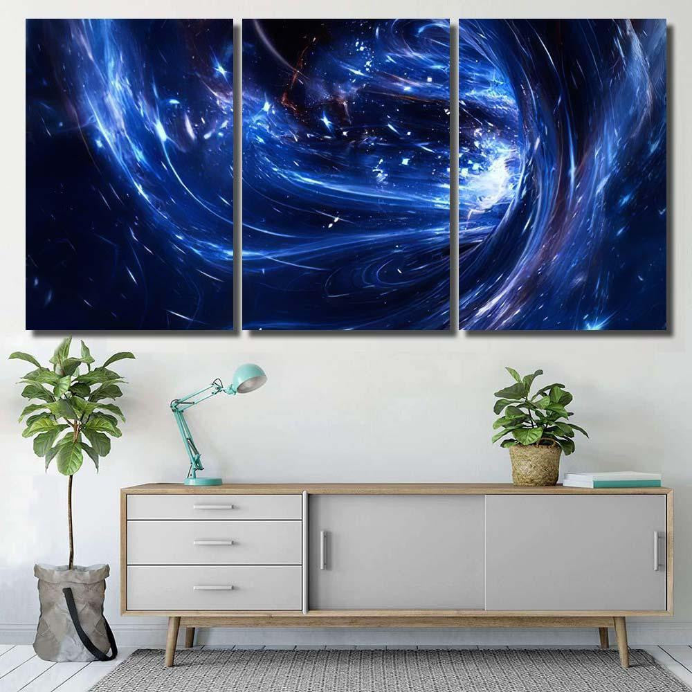 Somewhere Universe Space Landscape Curvature Spacetime Galaxy Sky and Space Multi Piece Panel Canvas Home Decor Housewarming Gift Ideas Poster Canvas Gallery Prints